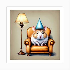 Birthday Hamster Art Print