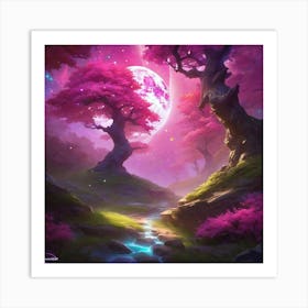 Sakura Trees 1 Art Print