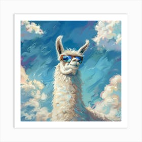 Llama In Sunglasses 3 Art Print