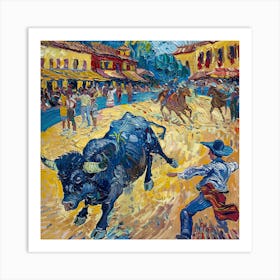 Van Gogh Style. Bullfighting at Arles Series Art Print