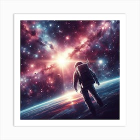 Astronaut In Space 1 Art Print