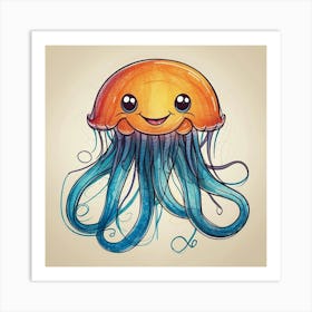 Cute Jellyfish Art Print