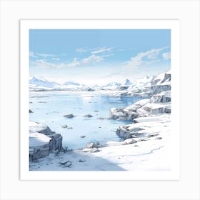 Tranquil Arctic Lake Art Print