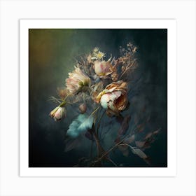 Romantic Flowers 18 Art Print