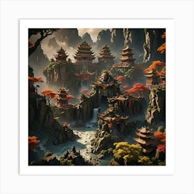 Chinese Village 1 Art Print