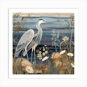Bird In Nature Great Blue Heron 8 Art Print