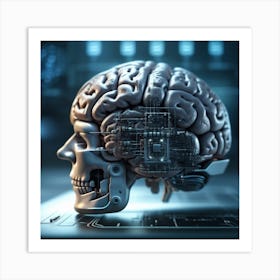 Artificial Intelligence Brain 44 Art Print