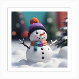 Snowman Art Print