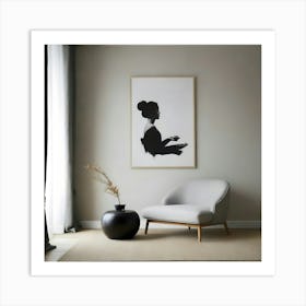 Silhouette Of A Woman 5 Art Print