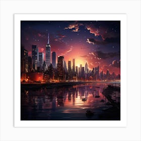 New York City Skyline 1 Art Print