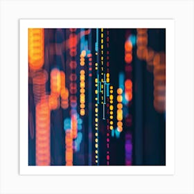 Blurred Lights In The City Art Print