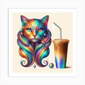 Creative Feline Cat Artwork 78 Art Print