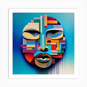 Abstract Face Art Print