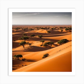 Sahara With Trees Art Print