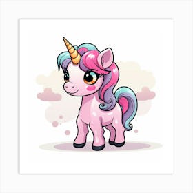 Cute Unicorn 187 Art Print