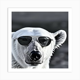 Polar Bear In Sunglasses 2 Art Print