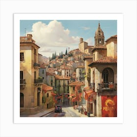 Street In Spain art print Art Print