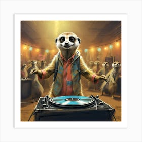 Meerkat Dj 1 Art Print