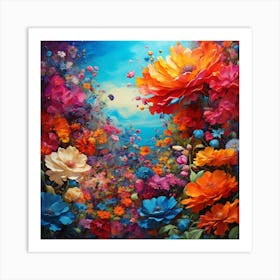 Colorful Flowers 1 Art Print