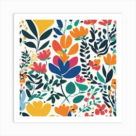 matisse Floral Pattern Art Print