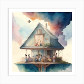 House In The Sky Art Print