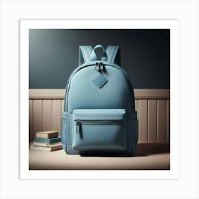 Blue Backpack 1 Art Print