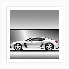 White Sports Car 6 Art Print
