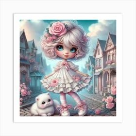 Little Girl In Pink 1 Art Print