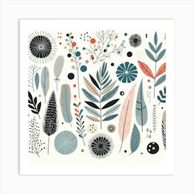 Scandinavian style, Jungle Bouquet 1 Art Print