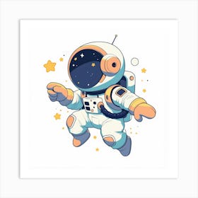 Astronaut In Space 12 Art Print