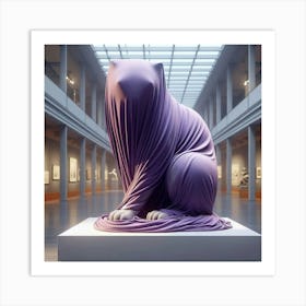 Cat In A Museum Art Print