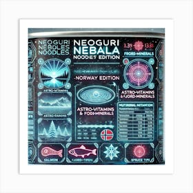 Norway Nutritional Info Scifi Art Print