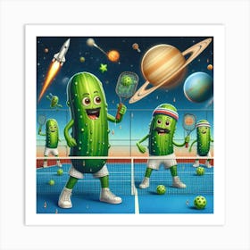 Space Pickleball Art Print