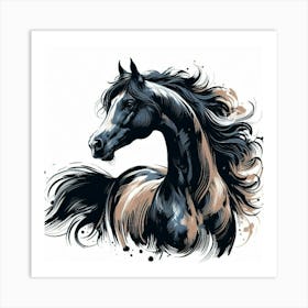 Illustration Arabian stallion 3 Art Print