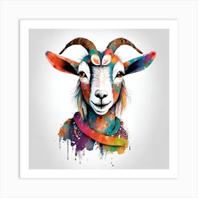 Cute Goat Portrait Art Print