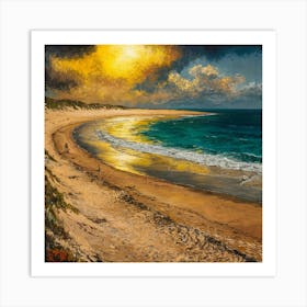 Sunset At The Beach 20 Art Print