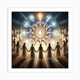 Circle Of People Holding Hands Art Print