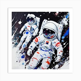 Astronauts In Space 1 Art Print