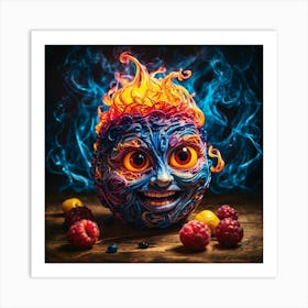 Flaming Sun Art Print