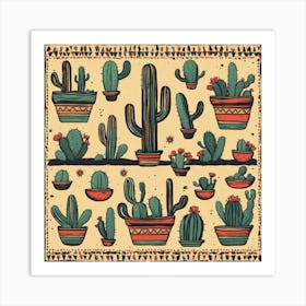 Cactus Set 2 Art Print