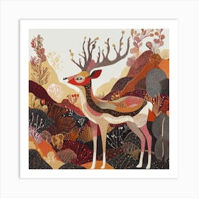 Deer In The Wild Art Print