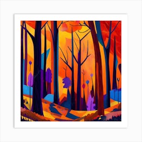 Abstract Forest Art Print