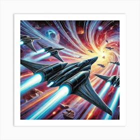 A Depiction Of Starweaver Fighters From The Astral Art Print