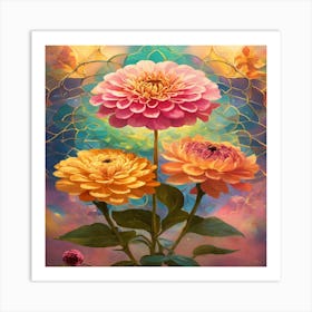 Dahlias 1 Art Print