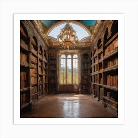 Abandoned Library 2 Art Print