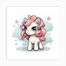 Cute Unicorn 503 Art Print