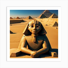 Egyptian Statue 1 Art Print