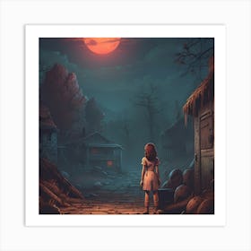 Girl In A Dark Place Art Print