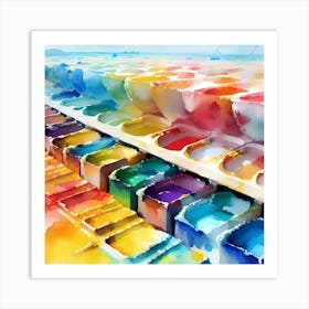 Watercolor Palettes Art Print