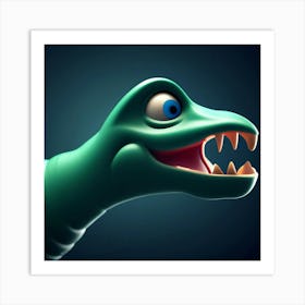 Dinosaur Head Art Print